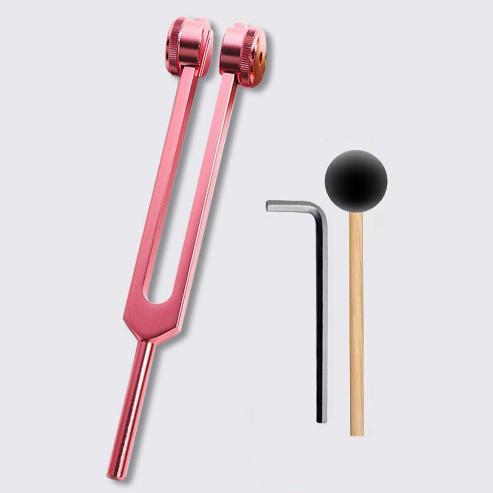 Value for Money, 128 Hz Sound Tuning Fork, High-Quality Meditation and Healing Instrument, Precision Tool for Relaxation and Therapy, Ideal for Sound Therapy Sessions | metal, Pink